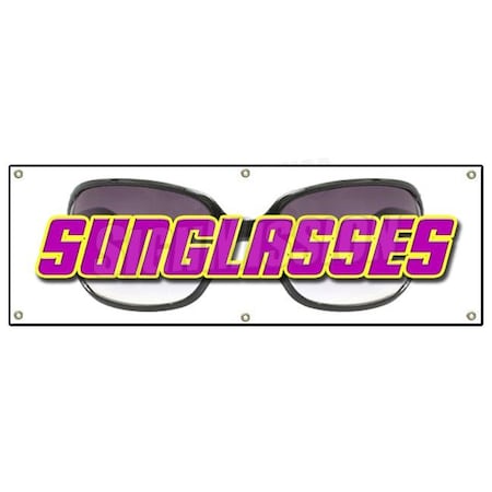 Signmission SUNGLASSES BANNER SIGN sunglass store sale signs sun glasses name brand B-72 Sunglasses